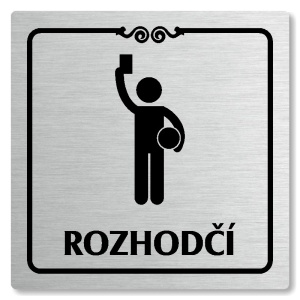 Rozhodčí, 148x148mm, stříbrná, Texas